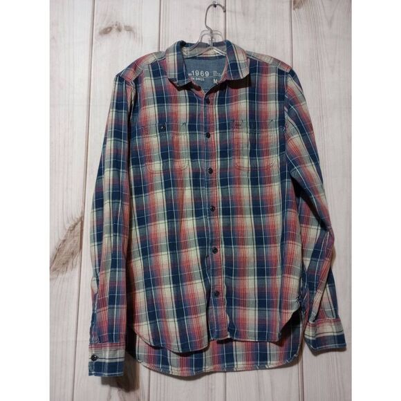 Gap Shirt Men's Medium Flannel Button Front Long Sleeve - Picture 1 of 8